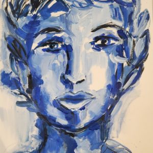 Paintings on Paper: Blue Beauty