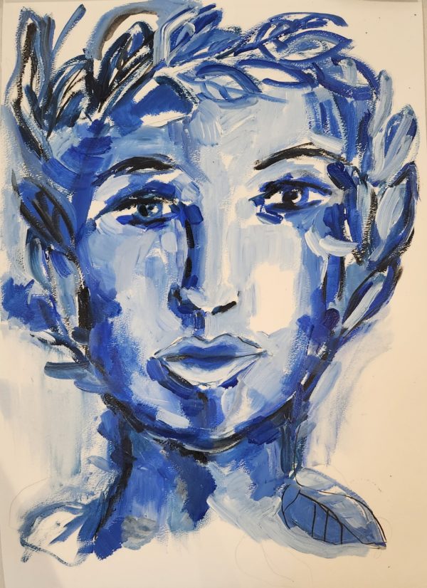 Paintings on Paper: Blue Beauty